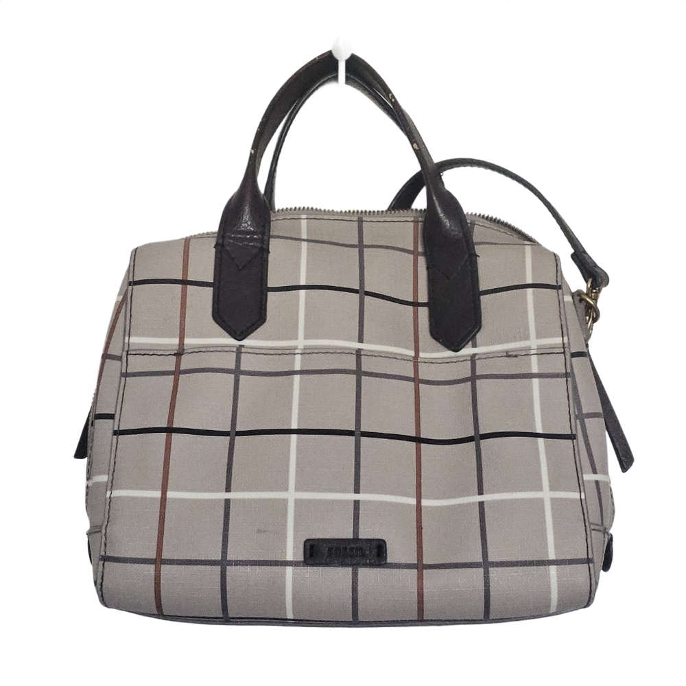 Fossil Fiona Satchel – Plaid Print, Crossbody/Handbag